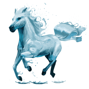 jazdecký kôň element voda
