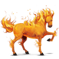 Ťažný kôň element oheň