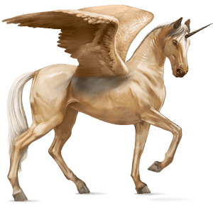 okrídlený jazdecký jednorožec achaltekinský kôň svetlošedý