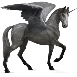 okrídlený jazdecký jednorožec americký paint horse hnedák overo