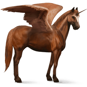 okrídlený jazdecký jednorožec quarter horse svetlý hnedák
