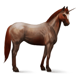 jazdecký jednorožec americký paint horse gaštanový tobiano