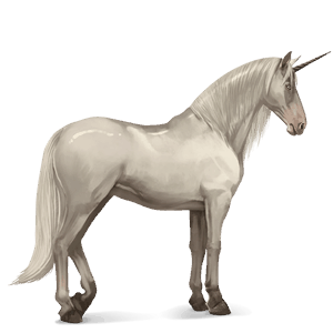 jazdecký jednorožec cremello