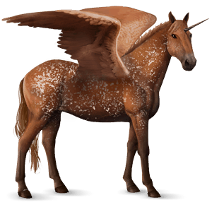 okrídlený jazdecký jednorožec quarter horse tmavý hnedák