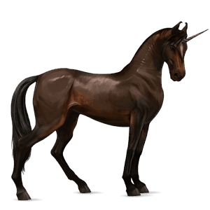 jazdecký jednorožec americký paint horse tmavý hnedák tobiano