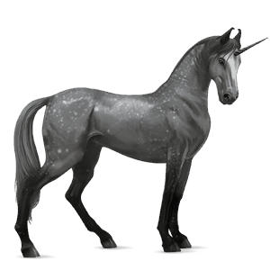 jazdecký jednorožec quarter horse čierny ryšiak