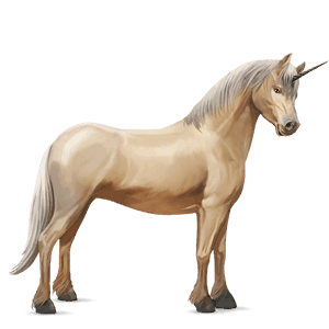 jednorožcový poník palomino