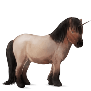 jednorožcový poník connemarský pony škvrnitý šedý
