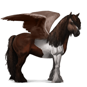 jazdecký pegas americký paint horse hnedák overo