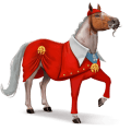 Ťažný kôň sfarbenie koňa richelieu
