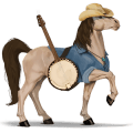Ťažný pegas percheron svetlošedý