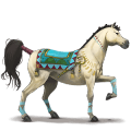 jazdecký kôň anglický plnokrvník škvrnitý šedý