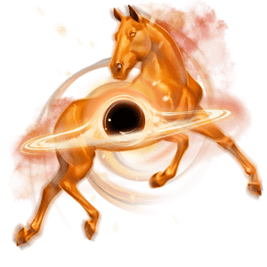 božský kôň Čierna diera