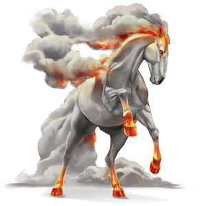 božský kôň dym
