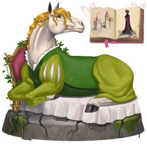 božský kôň spiaca krásavica