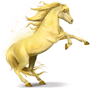 kôň dúhy shiny yellow